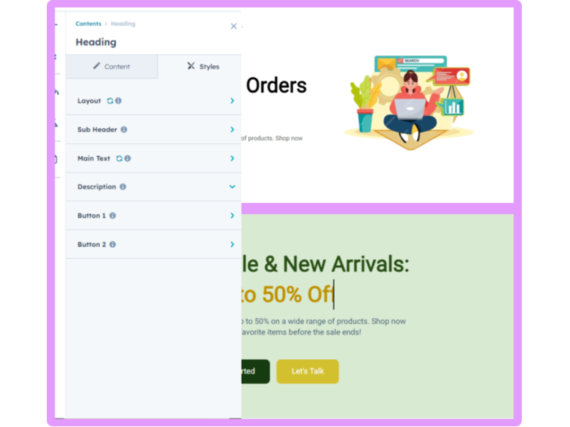 Customization Options for Styles