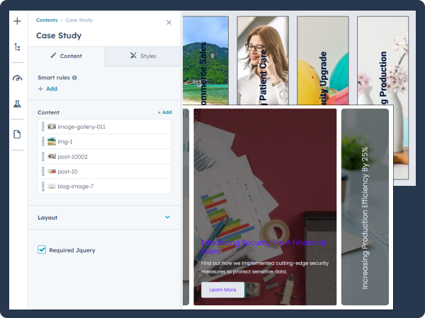 Easily customize content